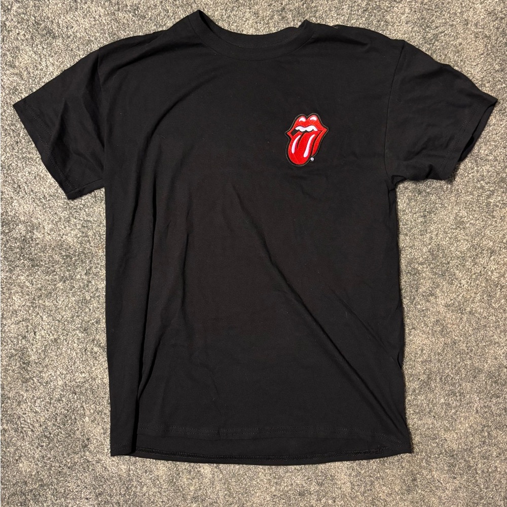 Black Graphic T-Shirt - Band Tee - Rolling Stones